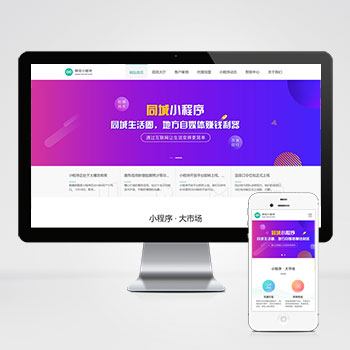 (PC+WAP)微信小程序开发代理展示销售网站网站模板 软件开发公司网站模板